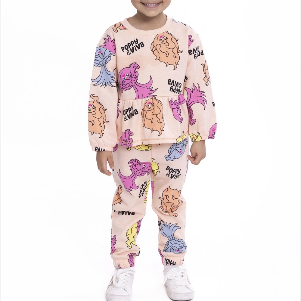 Dreamworks Pink and Purple Pajama Set with Ballet Theme